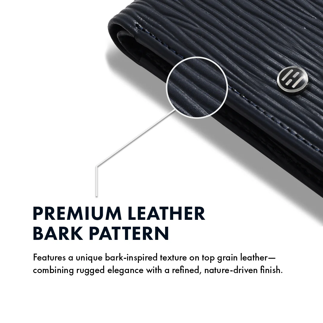 Bark Pattern Men's Leather wallet - Image 14