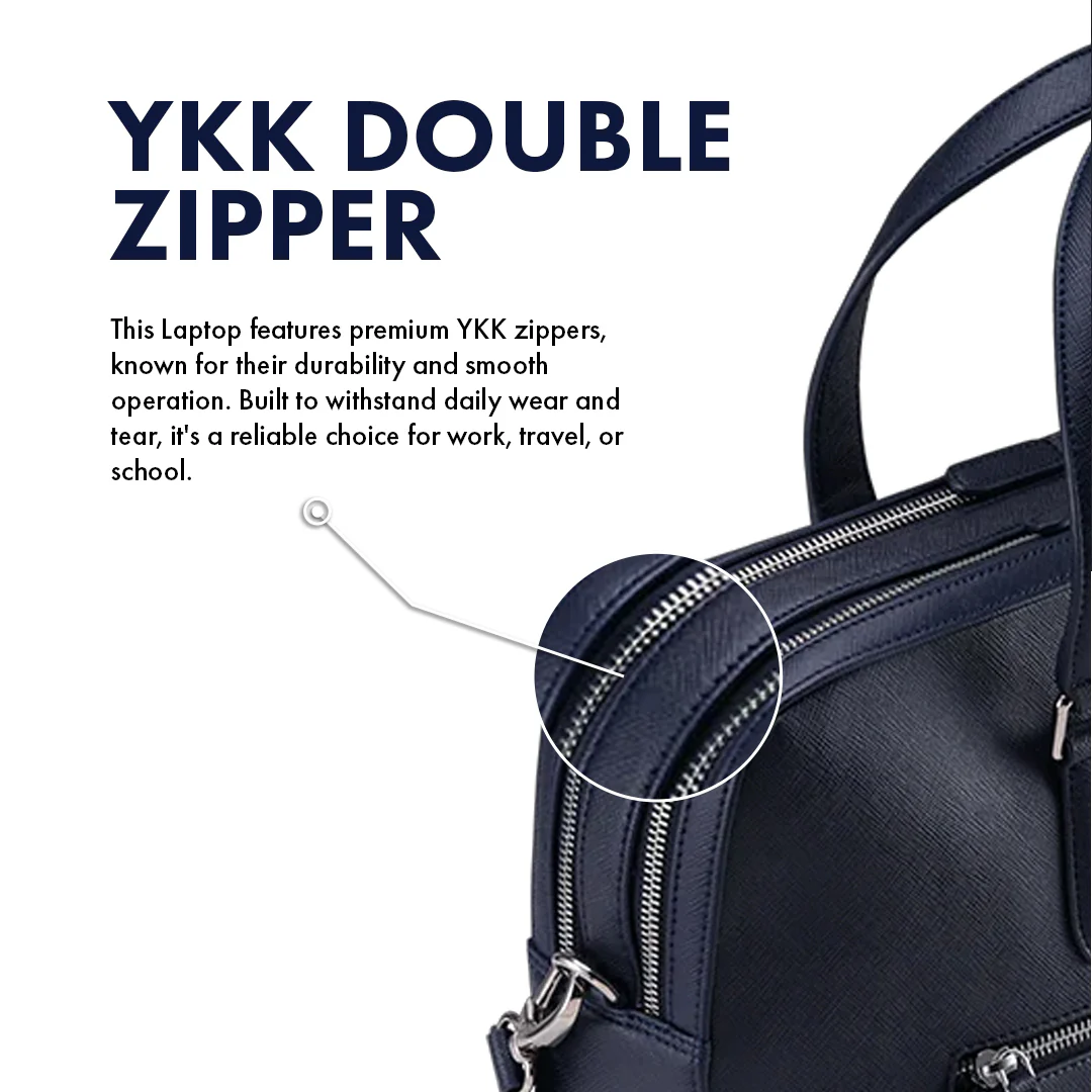 HARRINGTON BLUE LAPTOP BAG - SAFFIANO - Image 7
