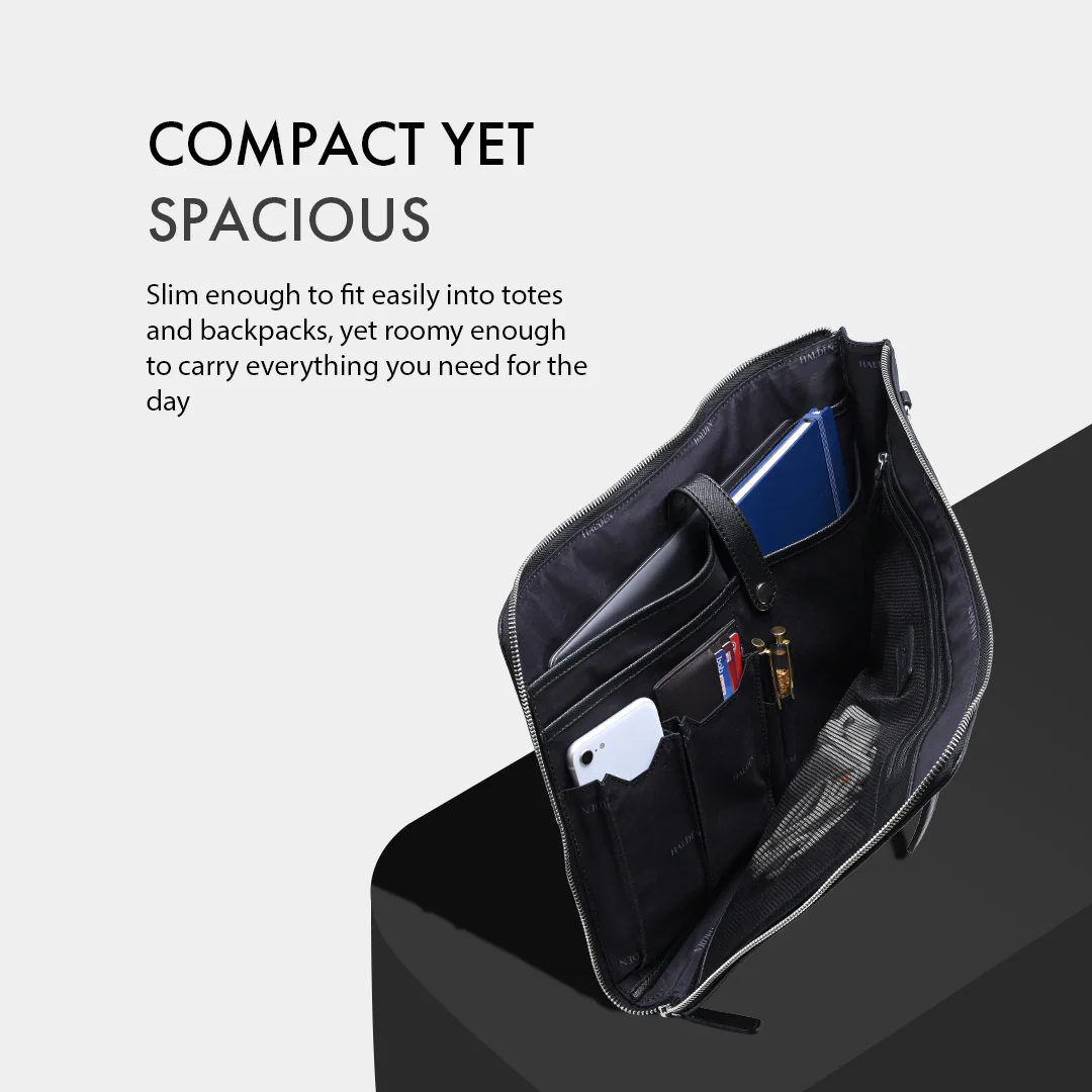 RYDEN BLACK LAPTOP BAG - SAFFIANO - Image 8
